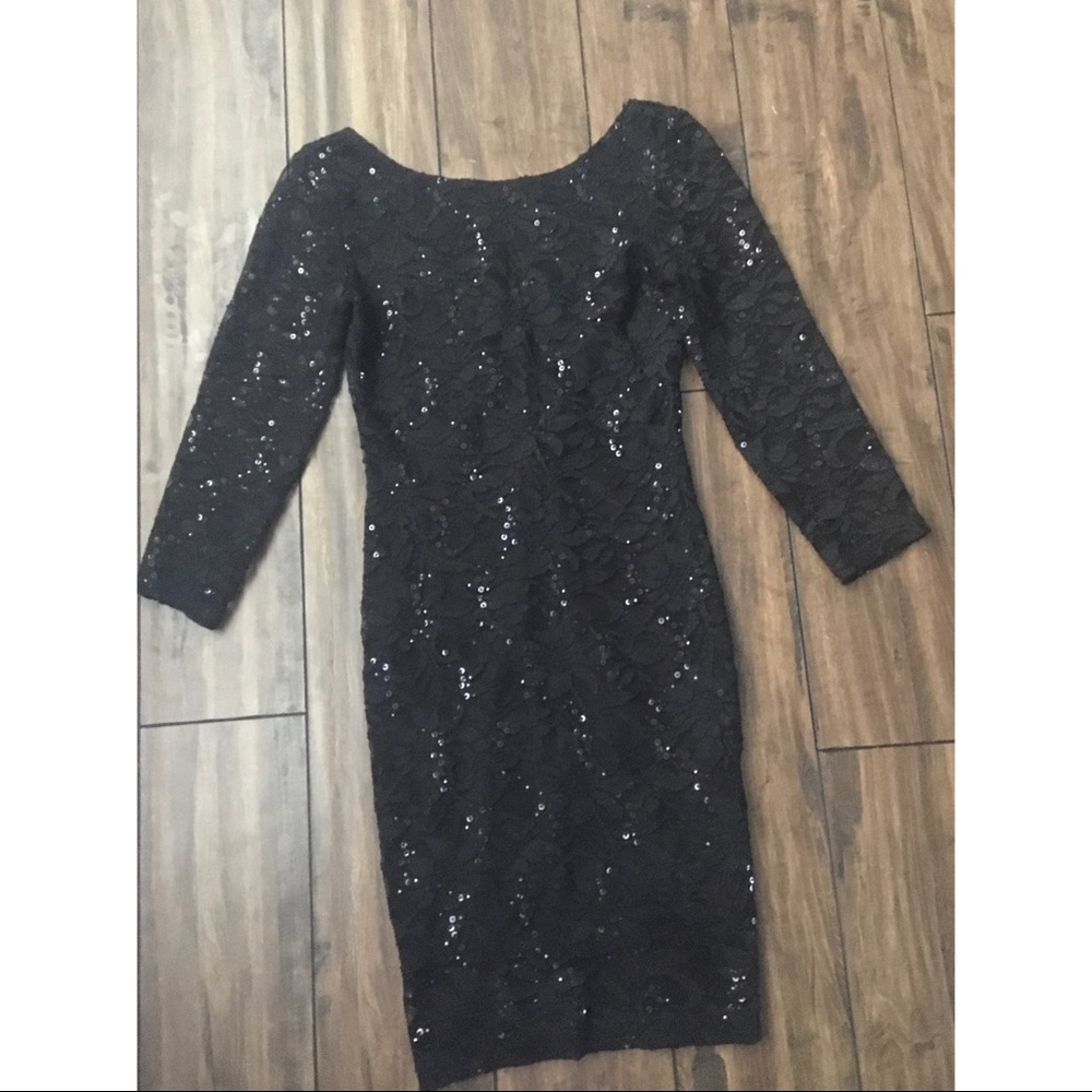 Black sequin dress